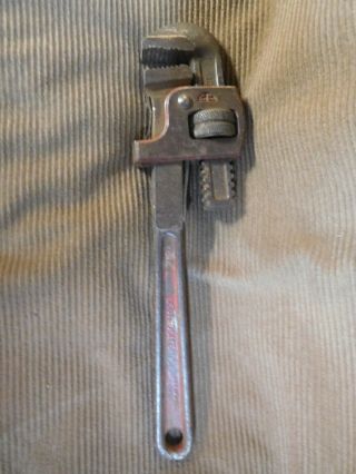 Vintage Lectrolite 10 " Pipe Wrench Forged Alloy Defiance Ohio
