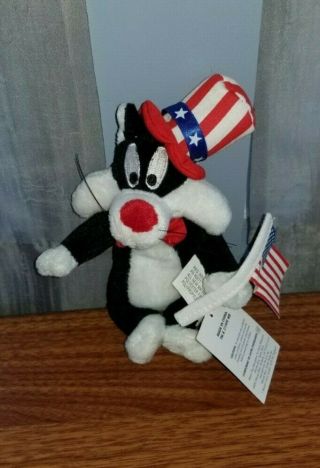 A Looney Tunes Year July Yankee Doodle Sylvester Mini Bean Bag Nrw With Tag