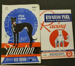Rare Taunton (ma) Greyhound Racing Program - 15th &17th Night