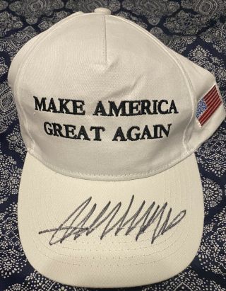 President Donald Trump Autographed Signed Maga Hat W/