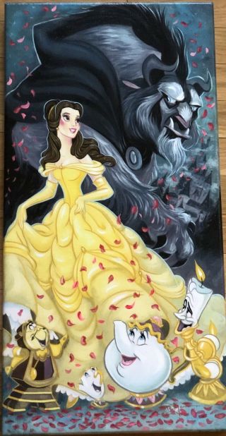 Disney Fine Art Giclee Belle And The Beast By Tim Rogerson Beauty & The Beast