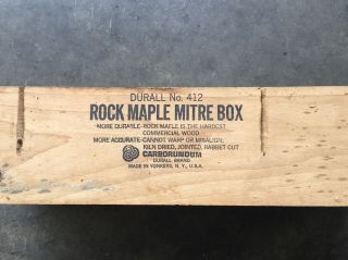 Vintage Durable Tool Corporation Rock Maple Mitre Box 412 2