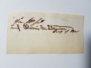 Edwin Stanton - Signature Of The American Civil War - Era Secretary Of War