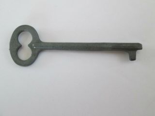 Skeleton Key Vintage Solid Iron,  9,  2 3/4 Inch Long Single Tooth.