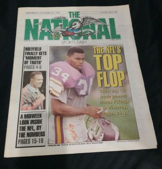 The National Sports Daily News Paper October 24 1990 Herschel Walker Vikings