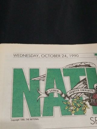 THE NATIONAL SPORTS DAILY NEWS PAPER OCTOBER 24 1990 HERSCHEL WALKER VIKINGS 3