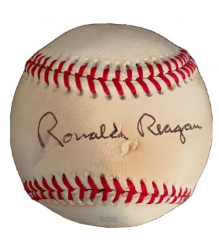 President Ronald Reagan Signed Baseball Autograph