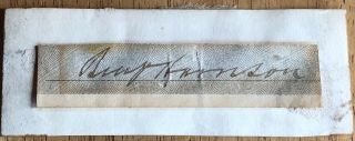 President Benjamin Harrison Autograph 2