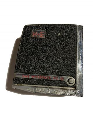Vintage 10 Foot K&e Wyteface Square & Tape Measure 90 - 0510 Keuffel & Esser Co.