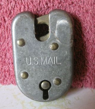 Vintage Antique U.  S.  Mail Lock Padlock No Key