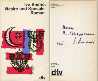 Ivo Andric Nobel Prize In Literature 1961 Autograph,  Signed Book
