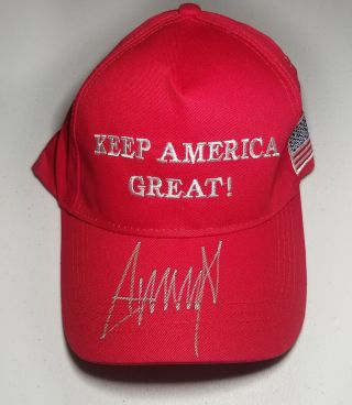 Donald Trump Hat Signed Autographed Signature Maga Make America Great Again