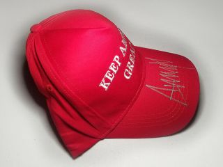 Donald Trump Hat Signed Autographed Signature MAGA Make America Great Again 3