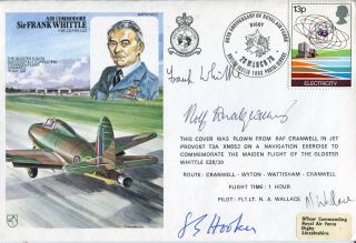 Ww2 Raf Cover Signed By Sir Frank Whittle,  2 Jet Scientists & Rare Comps Card