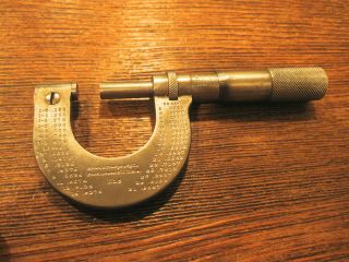 Antique Brown & Sharpe Mfg.  Co.  No.  8 (0 - 1 ") Machinist Micrometer Good Con