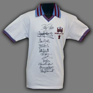 West Ham 1980 Team Football Shirt Signed By 11 Players : B
