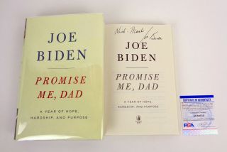 Joe Biden Vice President Signed Autograph Promise Me Dad Book Psa/dna D