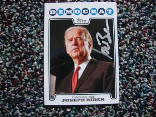 Vice President Joe Biden Topps Card Signed Autographed With
