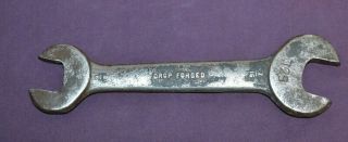 Vintage Drop Forged 3/8 " And 7/16 " Open End Wrench Stamped 729 No.  29