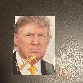 Donald Trump Signed Autograph Small Photo/picture Obtained Ttm In Mid 2000’s