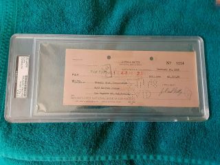 J.  Paul Getty 1948 Signed Check Psa Dna Encapsulated And Certified
