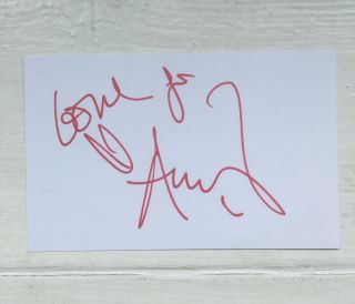 Amy Winehouse Hand Signed White Postcard “love From Amy” Birmingham 2007