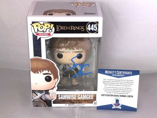 Sean Astin Hand Signed Lord Of The Rings Funko Pop Figurine 445 Beckett Bas Cert