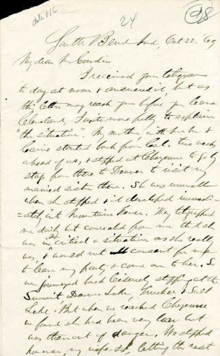 SCHUYLER COLFAX - AUTOGRAPH LETTER SIGNED 10/22/1869 2