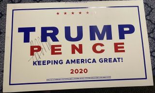 President Donald Trump Signed Autographed 2020 Campaign Poster - Rare