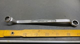 Vintage Lectrolite 3001 3/8” X 7/16” 12 Point Deep Offset Double Box End Wrench