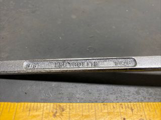 Vintage Lectrolite 3001 3/8” X 7/16” 12 Point Deep Offset Double Box End Wrench 3