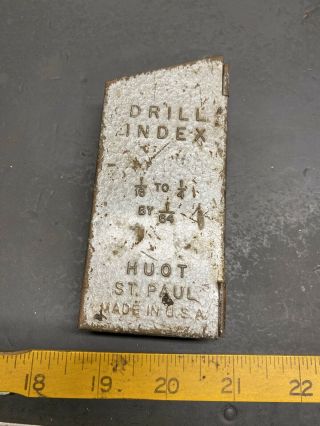 Vintage Huot Drill Index 1/16” To 1/4” By 1/64.  Decent Shape