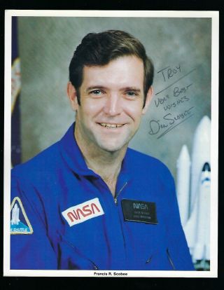 Dick Scobee Signed 8x10 Nasa Litho Jsa Authenticated Sts - 51l Disaster Astronaut