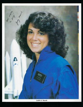 Judy Resnik Signed 8x10 Nasa Litho Jsa Authenticated Sts - 51l Disaster Astronaut
