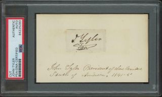 President John Tyler (1790 - 1862) Autograph Cut | Psa/dna Certified Signed