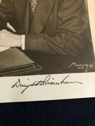 Vintage Dwight Eisenhower signed B&W 8x10 photo 2 3