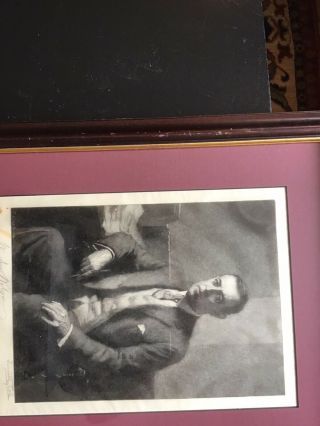 Timothy Cole Portrait Of Woodrow Wilson Signed By Both