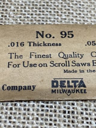 11 Vintage Delta Mfg.  Co.  Milwaukee 1930 ' s ?? Jewelers Blades No.  95.  016 3