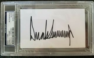 President Donald Trump Signed 3x5 Index Card Psa/dna