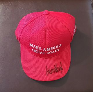 Donald Trump Autograph - Hand Signed Maga Hat W/ Letter Of Authenticity
