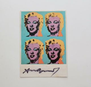Andy Warhol Signed Marilyn Monroe Postcard