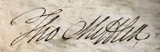 Thomas Mifflin Autograph Us Founding Father,  Land Grant Signed 1798