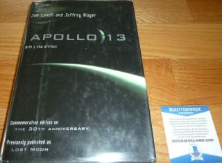 Beckett Captain Jim - James Lovell Signed Apollo 13 Hardcover Book Q22869