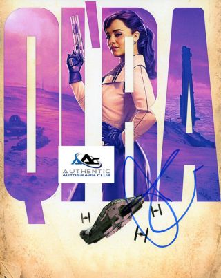 Emilia Clarke Autograph Signed 8x10 Photo Solo A Star Wars Story Qi 