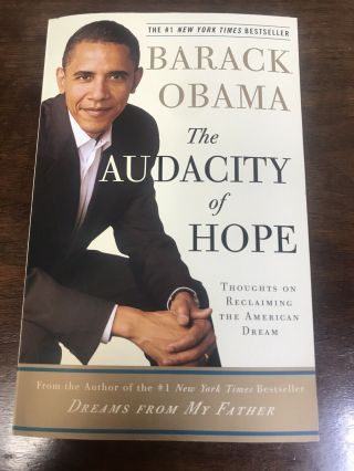 President Barack Obama Signed Autographed " The Audacity Of Hope " Book Lia