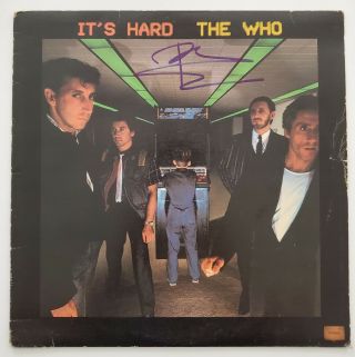 Pete Townshend Signed The Who Its Hard Vinyl Record Lp Legend Guitarist Rad