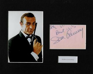 Sean Connery - Hand Signed Page Matted - James Bond