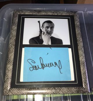 Sean Connery Signed & Framed James Bond 007 Autograph Page From 2003 & 5 Photos