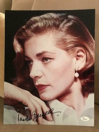 Lauren Bacall Hand Signed Oversized 11x14 Color Photo,  Three 8x10 Photos Jsa