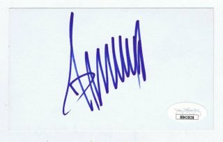 President Donald Trump Signed 3x5 Index Card Full Jsa Loa
